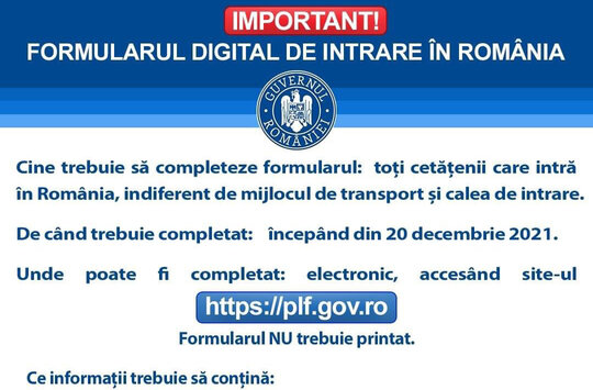 Nu am completat formularul digital de intrare. Ce să fac?