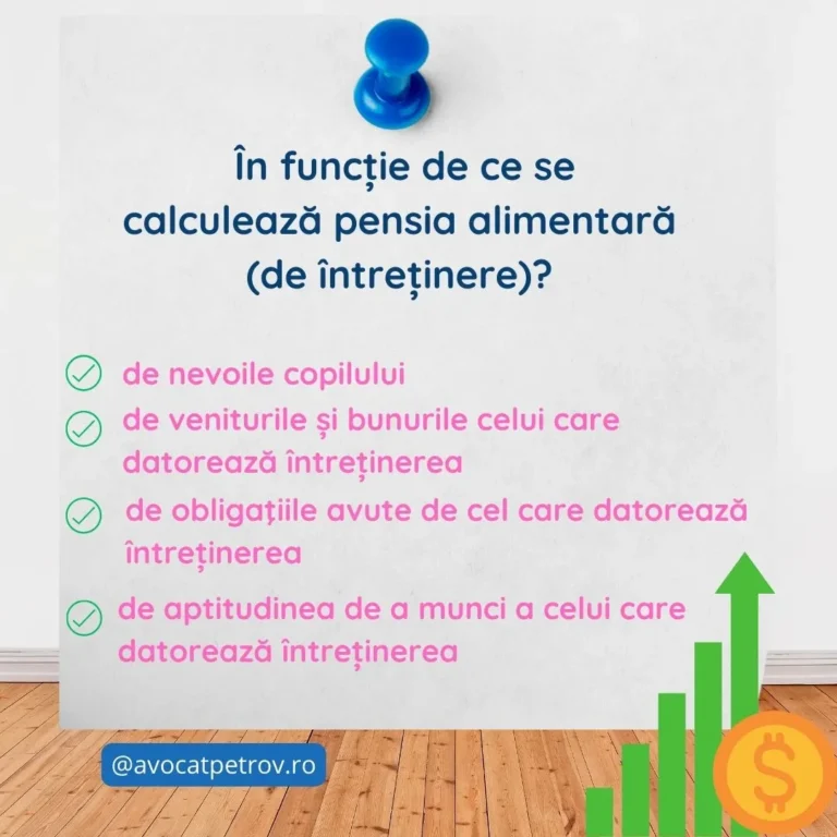 În funcție de ce se calculează pensia alimentară (de întreținere)?