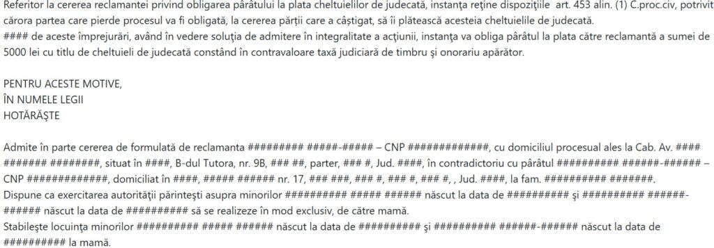 Cât costă un proces pentru pensie alimentară onorariu avocat 5000 lei iasi