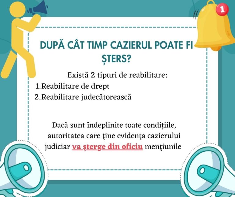 După cât timp cazierul poate fi șters sau devine curat? Reabilitare judecătorească.