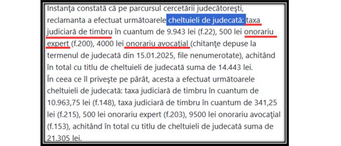 Ce cheltuieli de judecată există în cadrul proceselor din România