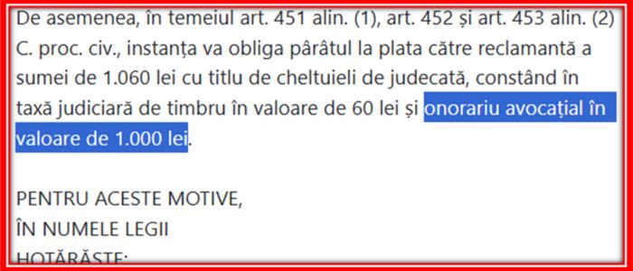 Onorariu avocat constanta exercitarea autorității părintești