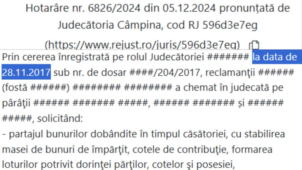 cat dureaza un proces de partaj cel mai lung proces de partaj
