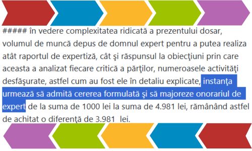 majorare onorariu expert proces de partaj
