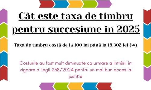 Cât este taxa de timbru pentru succesiune – update 2025