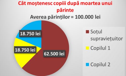 Cât moștenesc copiii după moartea unui părinte exemplul 1