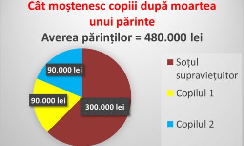 Cât moștenesc copiii după moartea unui părinte exemplul 2