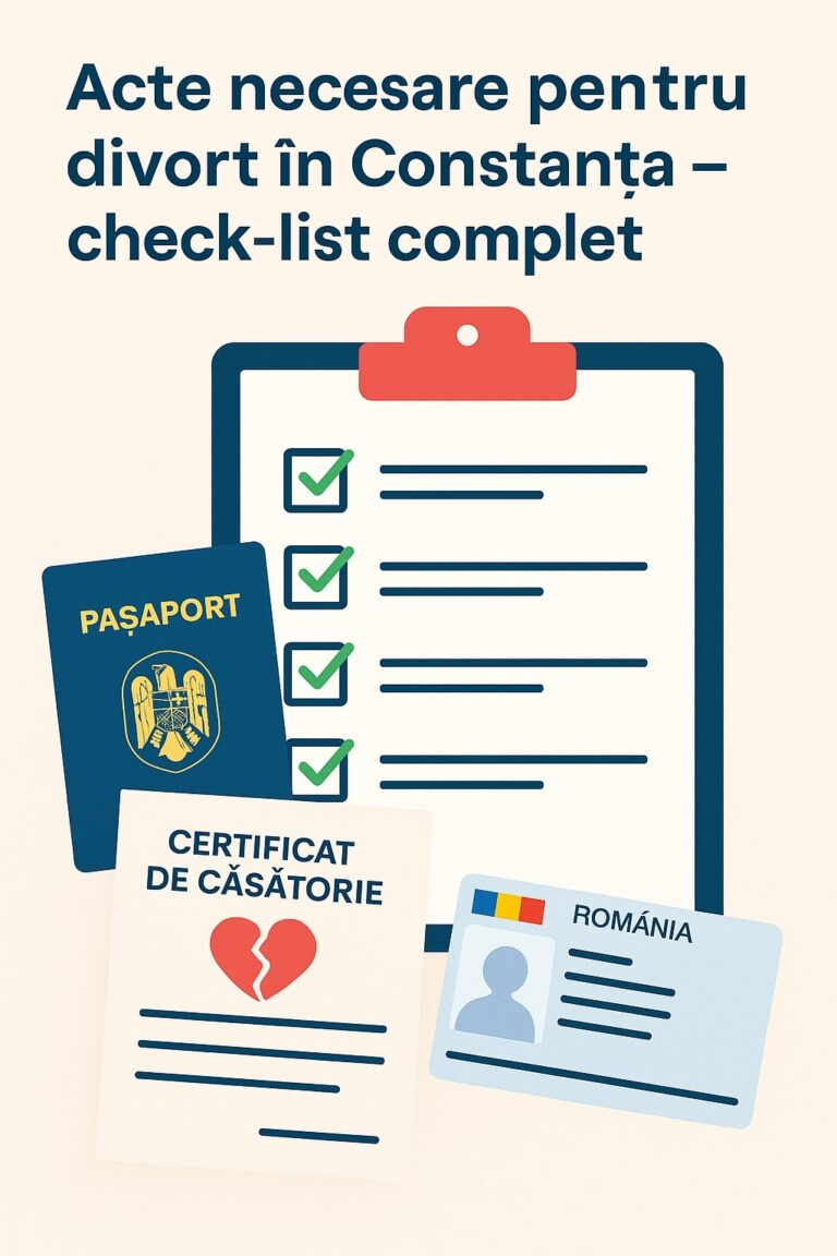 Acte necesare pentru divorț în Constanța – check-list complet