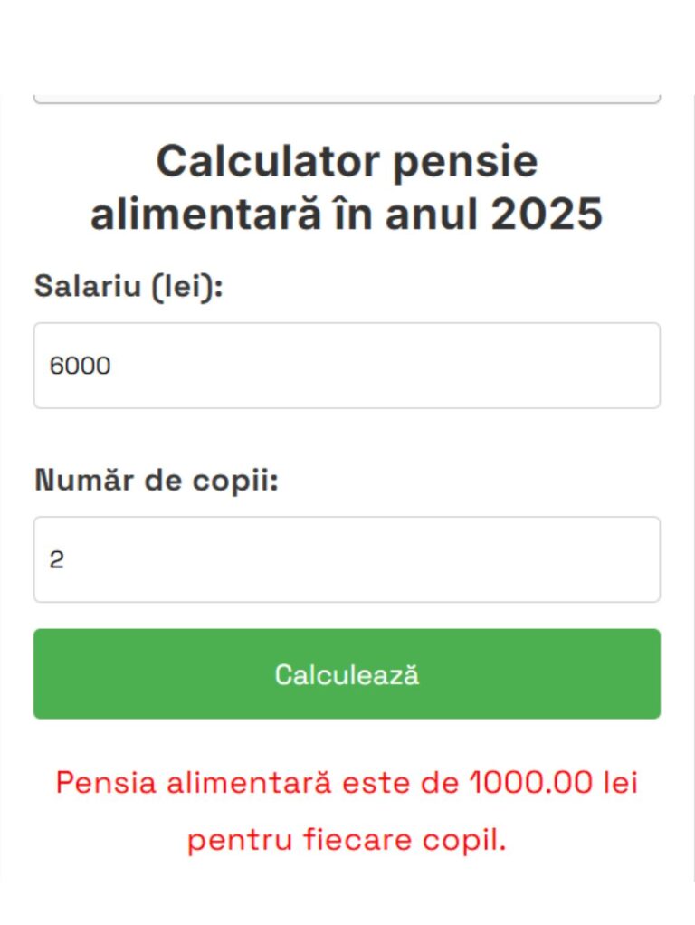 Pensia alimentară după divorț – cum se calculează în România