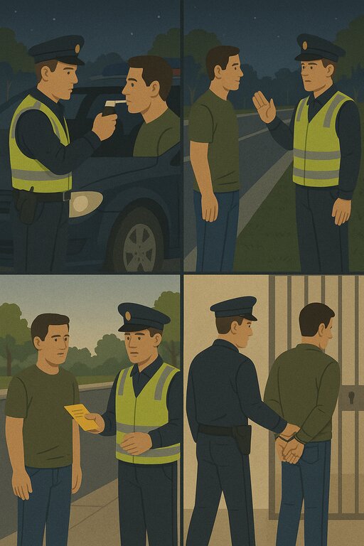 Conducerea sub influența alcoolului – de la avertisment la 10 ani fără permis