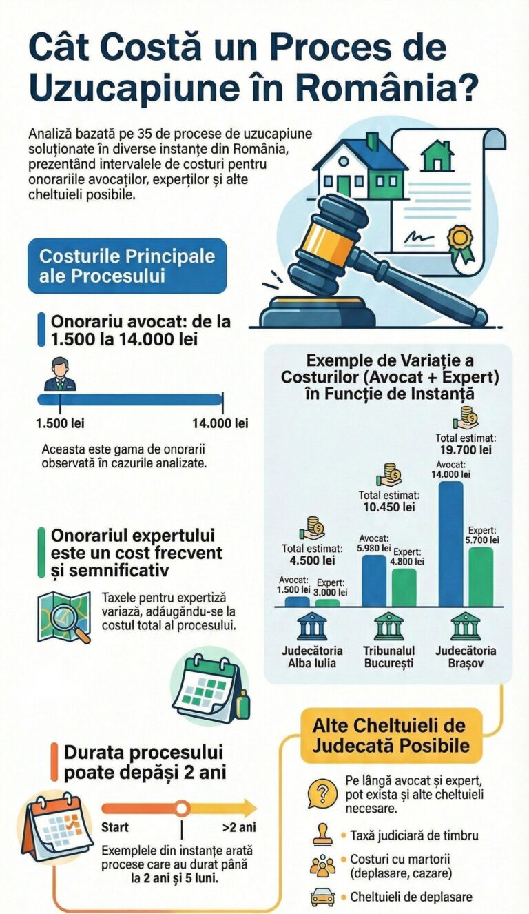 Cât costă un avocat pentru uzucapiune în 2026?