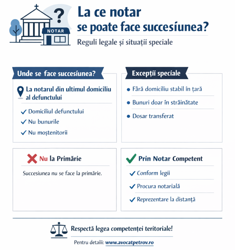 La ce notar se poate face succesiunea? Reguli și situații speciale