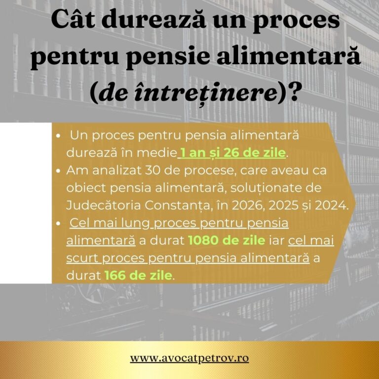 Cât durează un proces pentru pensie alimentară (de întreținere)