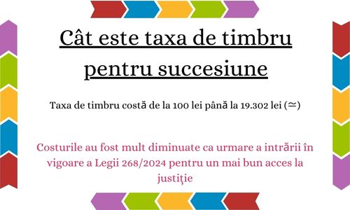 Cât este taxa de timbru pentru succesiune – update
