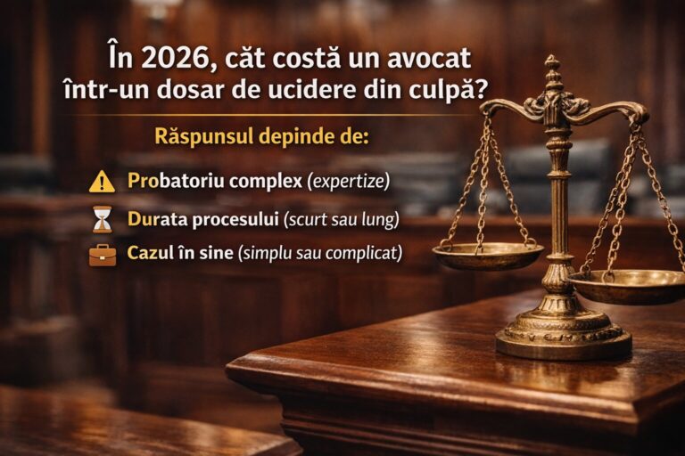 Cât costă un avocat pentru ucidere din culpă în 2026? exemple reale