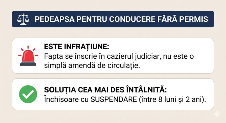 Ce pedeapsă primești pentru conducere fără permis? Statistici