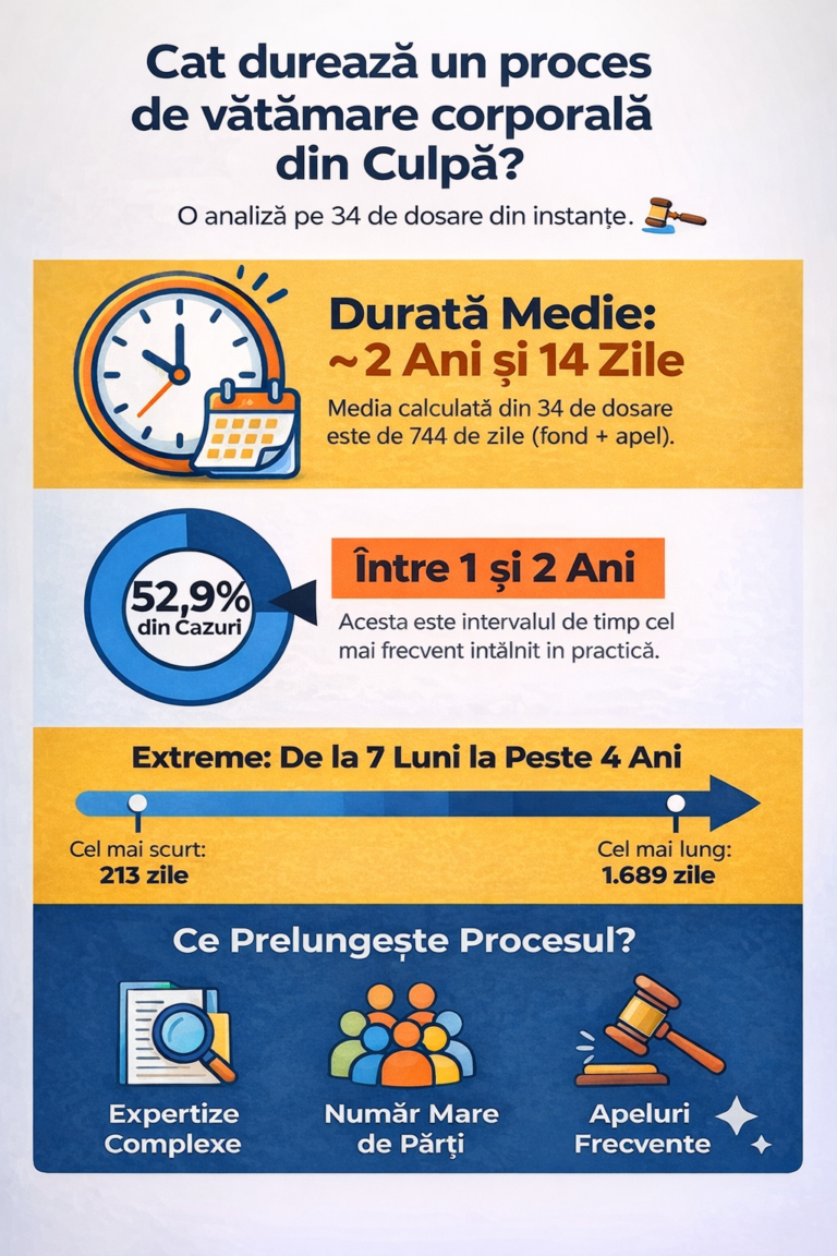 Cât durează un proces de vătămare corporală din culpă?