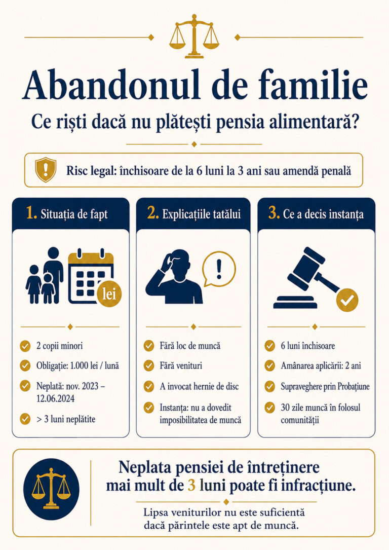 Abandonul de familie: ce riști dacă nu plătești pensia alimentară?